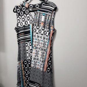 Macy's A-line Abstract Print Dress